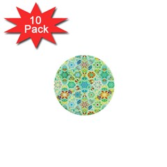 Bright Mosaic 1  Mini Buttons (10 Pack)  by ibelieveimages