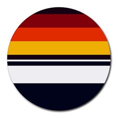 Retro Sunset Round Mousepads by tmsartbazaar