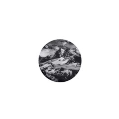 Black And White Andes Mountains Aerial View, Chile 1  Mini Buttons by dflcprintsclothing