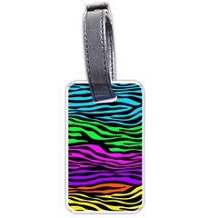 Colorful Zebra Luggage Tag (one Side) by Angelandspot