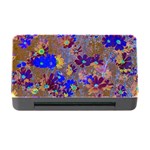Cosmos Flowers Brown Blue Memory Card Reader with CF Front