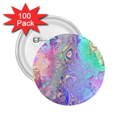 Pastel Marble Paint Swirl Pattern 2 25  Buttons (100 Pack)  by SpinnyChairDesigns