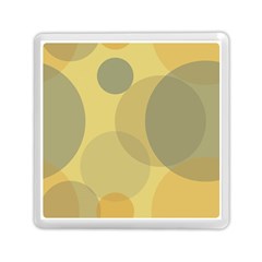 Yellow Grey Large Polka Dots Memory Card Reader (square) by SpinnyChairDesigns