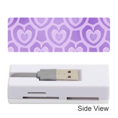 Purple Hearts Pattern Memory Card Reader (stick) by SpinnyChairDesigns