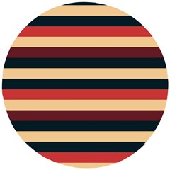 Seventies Stripes Wooden Puzzle Round by tmsartbazaar