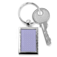 Royal Purple Grey And White Truchet Pattern Key Chain (rectangle) by SpinnyChairDesigns