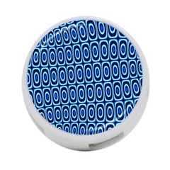 Abstract Blue Circles Mosaic 4-port Usb Hub (two Sides) by SpinnyChairDesigns