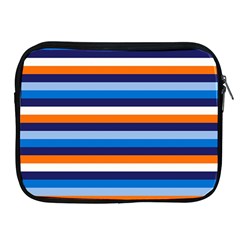 Ocean Blue Stripes Apple Ipad 2/3/4 Zipper Cases by tmsartbazaar