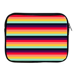Contrast Rainbow Stripes Apple Ipad 2/3/4 Zipper Cases by tmsartbazaar