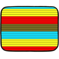 Multicolor With Black Lines Double Sided Fleece Blanket (mini)  by tmsartbazaar
