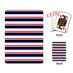 Red With Blue Stripes Playing Cards Single Design (Rectangle) Back