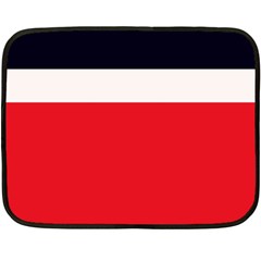 Navy Blue With Red Double Sided Fleece Blanket (mini)  by tmsartbazaar