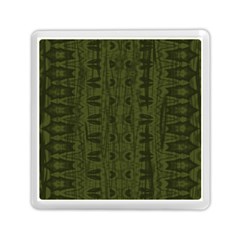 Army Green Color Batik Memory Card Reader (square) by SpinnyChairDesigns