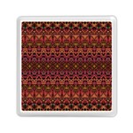 Boho Floral Pattern Memory Card Reader (Square) Front