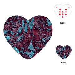 Boho Teal Wine Mosaic Playing Cards Single Design (heart) by SpinnyChairDesigns