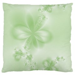 Tea Green Floral Print Standard Flano Cushion Case (one Side) by SpinnyChairDesigns