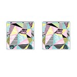 Mosaic Print Cufflinks (Square) Front(Pair)