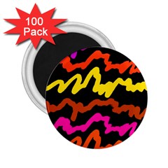 Multicolored Scribble Abstract Pattern 2 25  Magnets (100 Pack)  by dflcprintsclothing