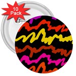 Multicolored Scribble Abstract Pattern 3  Buttons (10 pack)  Front