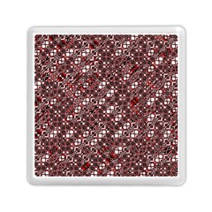 Abstract Red Black Checkered Memory Card Reader (square) by SpinnyChairDesigns