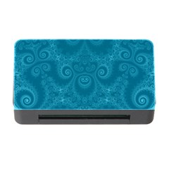 Cerulean Blue Spirals Memory Card Reader With Cf by SpinnyChairDesigns