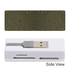 Rustic Green Brown Swirls Memory Card Reader (stick) by SpinnyChairDesigns