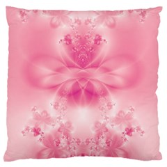 Pink Floral Pattern Standard Flano Cushion Case (one Side) by SpinnyChairDesigns