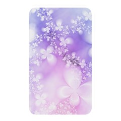 White Purple Floral Print Memory Card Reader (rectangular) by SpinnyChairDesigns