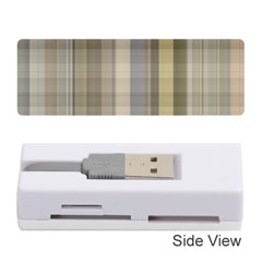 Beige Tan Madras Plaid Memory Card Reader (stick) by SpinnyChairDesigns
