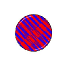 Geometric Blocks, Blue And Red Triangles, Abstract Pattern Hat Clip Ball Marker (10 Pack) by Casemiro