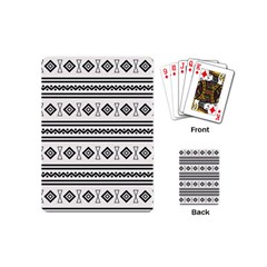 Black And White Aztec Playing Cards Single Design (mini) by tmsartbazaar