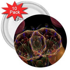 Fractal Geometry 3  Buttons (10 Pack)  by Sparkle