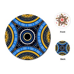 Tribal Zentangle Art Playing Cards Single Design (round) by tmsartbazaar