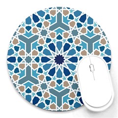 Arabic Geometric Design Pattern  Round Mousepads by LoolyElzayat