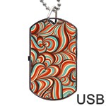 Psychedelic Swirls Dog Tag USB Flash (Two Sides) Back