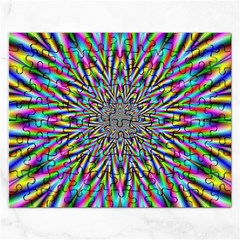 Psychedelic Wormhole Rectangular Jigsaw Puzzl by Filthyphil