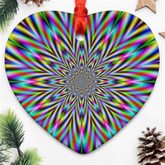 Psychedelic Wormhole Heart Ornament (two Sides) by Filthyphil