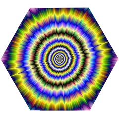 Psychedelic Blackhole Wooden Puzzle Hexagon by Filthyphil