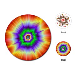 Psychedelic Trance Playing Cards Single Design (round) by Filthyphil