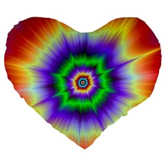 Psychedelic Big Bang Large 19  Premium Heart Shape Cushions by Filthyphil