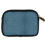 Turquoise Alligator Skin Digital Camera Leather Case Back