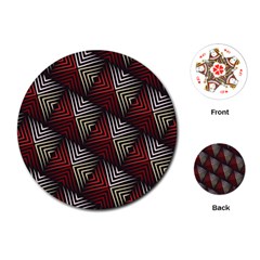 Abstract Zigzag Motif Playing Cards Single Design (round) by tmsartbazaar
