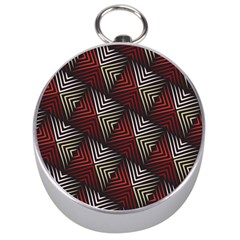 Abstract Zigzag Motif Silver Compasses by tmsartbazaar