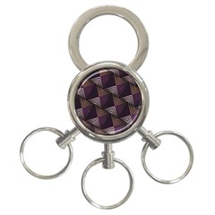 Zigzag Motif Design 3-ring Key Chain by tmsartbazaar