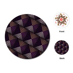Zigzag Motif Design Playing Cards Single Design (round) by tmsartbazaar