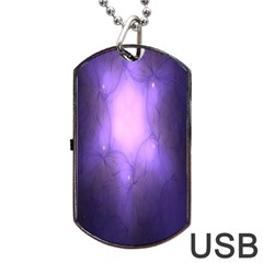 Violet Spark Dog Tag Usb Flash (two Sides) by Sparkle