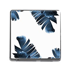 Blue Banana Leaves Memory Card Reader (square 5 Slot) by goljakoff