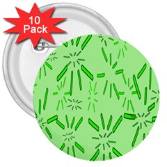 Electric Lime 3  Buttons (10 Pack)  by Janetaudreywilson
