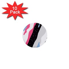 Abstract Space Pattern Design 1  Mini Buttons (10 Pack)  by brightlightarts