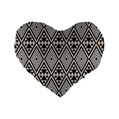 Abstract Boho Style Geometric Standard 16  Premium Heart Shape Cushions by tmsartbazaar